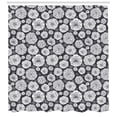 thumbnail image 3 of Ambesonne Nature Shower Curtain, Sketchy Floral Dandelion, 69"Wx84"L, Black and White, 3 of 3