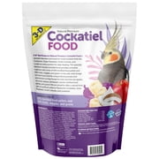3-D Pet Products Natural Premium Cockatiel Bird Food, with 50% Fortified Pellets, 3 lbs, Dry