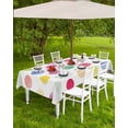 thumbnail image 4 of Fsddascl Colorful Dots Outdoor Tablecloth - 54x80 Inch Rectangle Dining Table Cover, Boho Abstract Rainbow Geometric Modern Waterproof Outdoor Table Cloth with Umbrella Hole & Zipper for Patio, 4 of 7