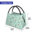 thumbnail image 5 of Bolsa de almuerzo con aislamiento térmico con bonito patrón de perezoso para mujer, lonchera reutilizable con diseño de animal perezoso kawaii, caja de almacenamiento para comida de viaje, 5 of 5