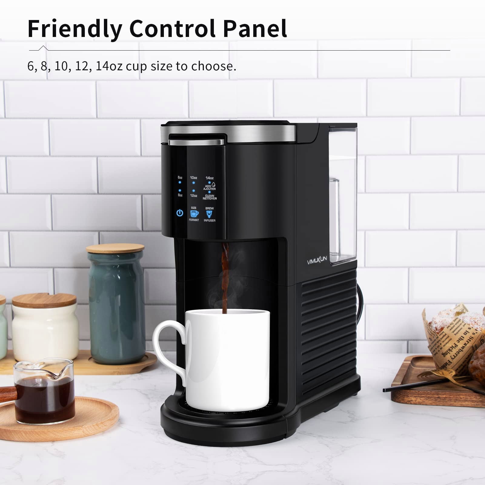 3 in 1 Single Serve Coffee Maker for K Cup Pods & Ground Coffee & Teas, 6  to 14oz Brew Sizes, with 40oz Removable Water - AliExpress