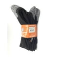 thumbnail image 2 of Men's Weatherproof Wool Blend All Purpose Outdoor Crew Socks 4 Pack (6-12)/Black, 2 of 4