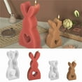 thumbnail image 2 of TIELUTT Easter Rabbit Silicone Easter Rabbit Silicone 3D Easter Bunny Large Silicone Candle Cute Resin Resin Kits and for Beginners Silicone Mats for Crafts Snowflake Silicone Resin, 2 of 8