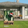thumbnail image 3 of JOOCAR Black Cat in Santa Hat Christmas Tree Garden Flag Welcome Sign for Winter Christmas Home Outdoor Garden Yard Door Decor 12x18 inch, 3 of 5