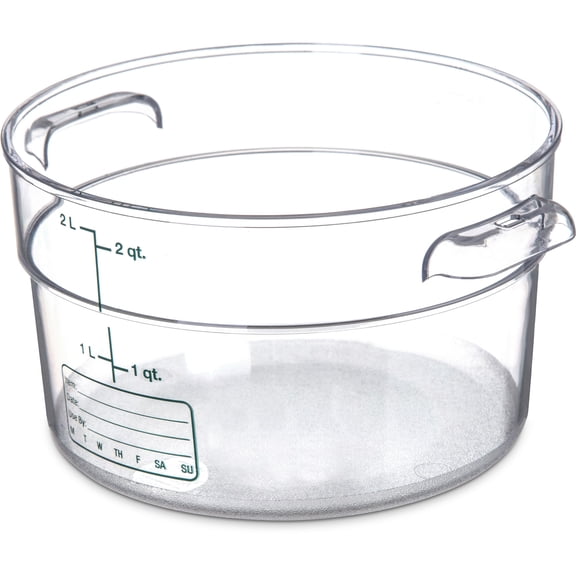 Carlisle 1076307 StorPlus 2 Qt. Round Food Storage Container