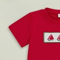 thumbnail image 4 of Baby Boy Outfit Toddler Clothes Set Kids Summer Embroidery Printed Sleeveless Casual 0 3 6 12 18 24 Months Boys' Clothing Sets Shirt Shorts 2 Piece, 4 of 7