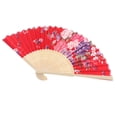 thumbnail image 1 of STARTIST 8.27 Inch () Floral Foldable Hand Fan Vintage Handheld Silk Foldable Fan Red, 1 of 9