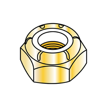 

1/2-20 NTE Thin Pattern Nylon Insert Hex Lock Nut Fine Thread Zinc Yellow (Pack Qty 800) BC-51NSTY