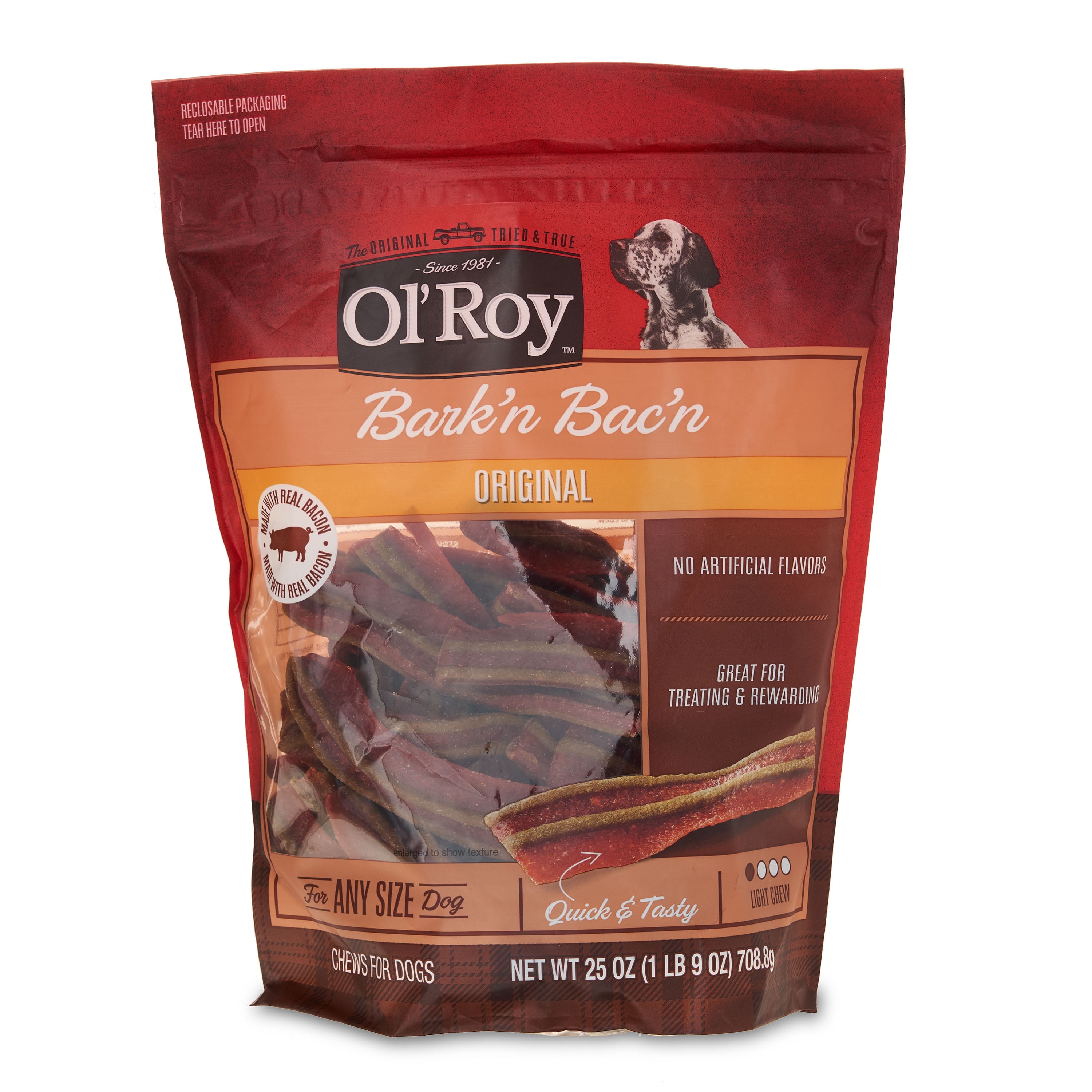 Ol' Roy Bark'n Bac'n Dog Treats, Original, 25 oz