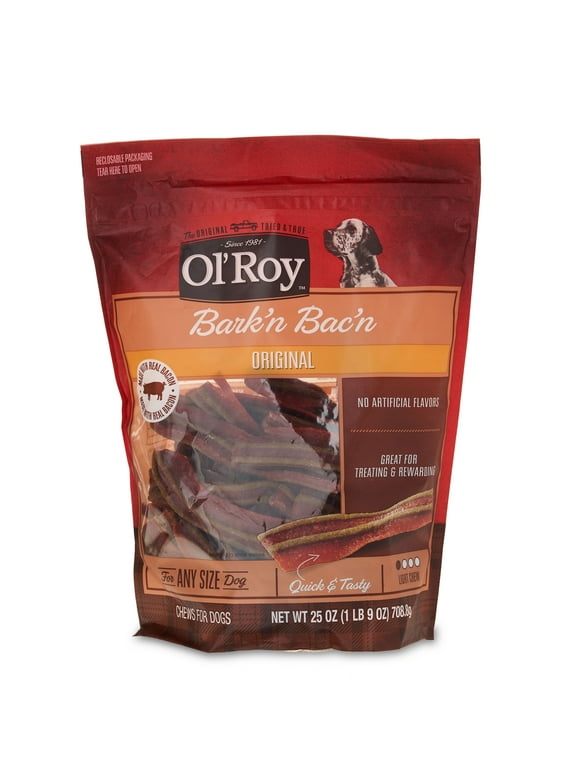 Ol' Roy Bark'n Bac'n Dog Treats, Original, 25 oz