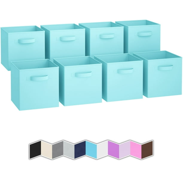 Storage Cubes - 11 Inch Cube Storage Bins (Set of 8). Fabric Cubby