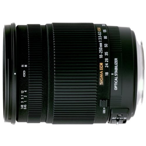 ophouden min Intrekking Sigma 18-250mm Zoom Lens for Canon Digital SLR Cameras #880101 - Walmart.com