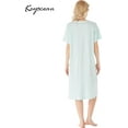 thumbnail image 2 of Chemises de Nuit d'Été pour Femmes, Douce 100 % Coton Confortable Légère à Manches Courtes Nuisette pour Dames, 2 of 5