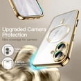 thumbnail image 5 of JETech Magnetic Case for iPhone 17 6.3-Inch, Full Camera Lens Protection, Compatible with MagSafe, Soft Electroplated TPU Frame with Hard Clear PC Back, Shockproof Phone Cover (Gold), 5 of 5