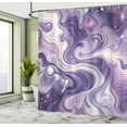 thumbnail image 2 of Ambesonne Purple Shower Curtain, Dreamy Swirling Marble Print, 69"Wx70"L, Quartz Pale Mauve and Lilac, 2 of 4
