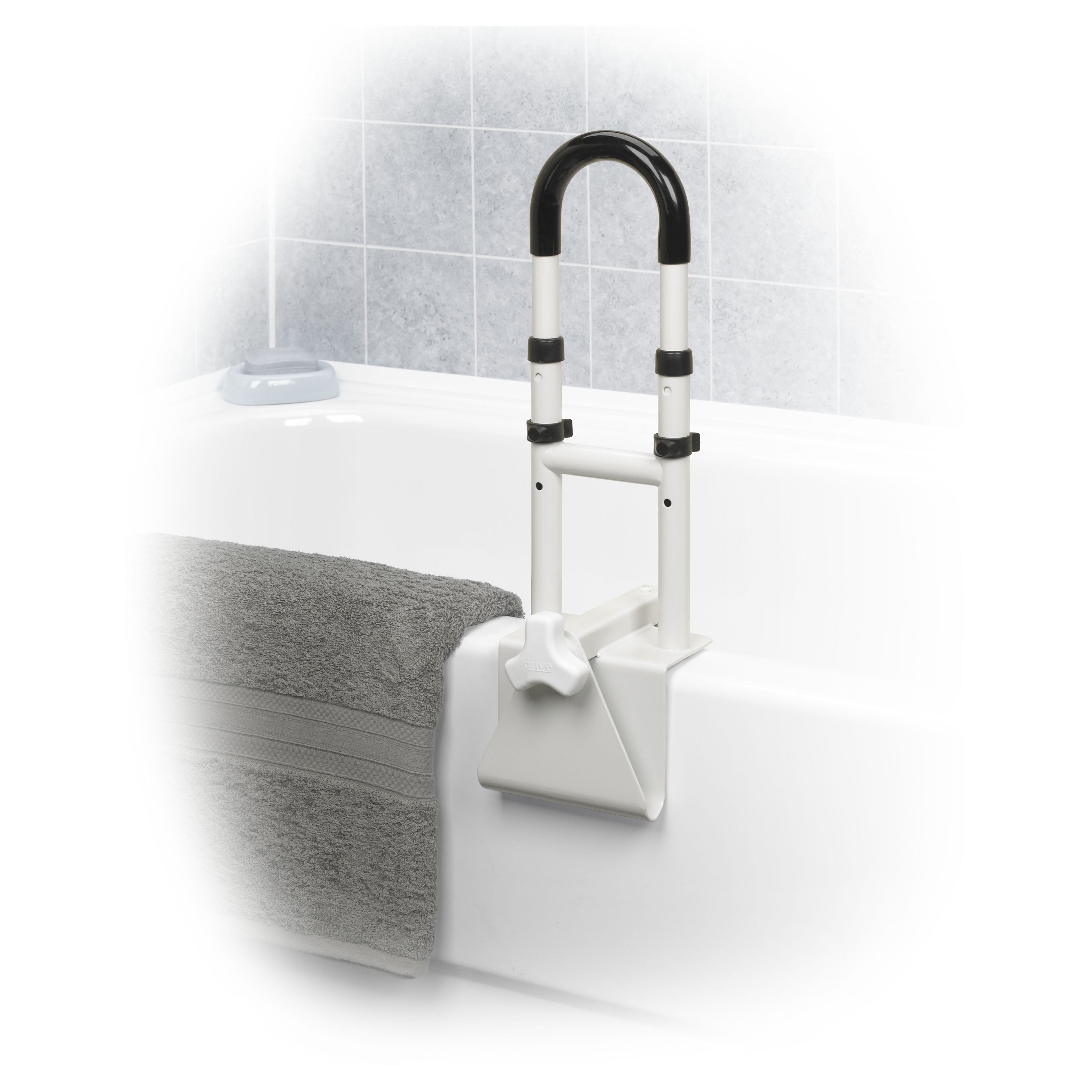 Vive Bathtub Rail - Bathroom Tub Safety Rail Heavy Duty for Seniors,  Elderly, Handicap and Disabled - Clamp Railing Bath Support - Adjustable  Shower