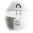 drive White Steel Bathtub Mount Bathtub Grab Bar 3 to 7 Inch Width RTL12036ADJ