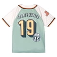 thumbnail image 2 of Star Wars The Mandalorian Grogu Mesh Baseball Jersey Athletic V-neck Raglan Button Down Shirt Toddler to Big Kid, 2 of 4