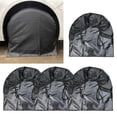 thumbnail image 1 of Lishi Housses de Pneus Imperméables pour Roues de Rechange Remorque RV, Noir, Lot de 4, 1 of 5