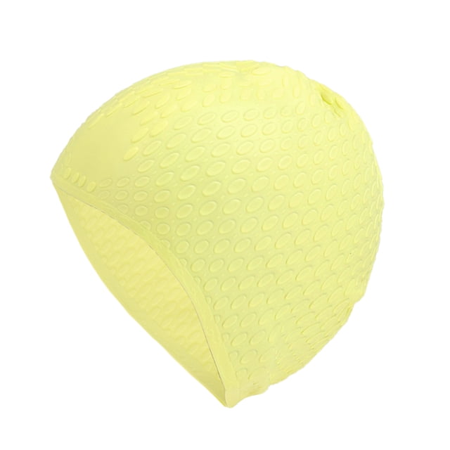 Gorro de Natación Impermeable de Silicona 1 Pc Amarillo Limón