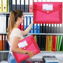 YOTQUSKI Plastic Expanding File Folder, Folders for Documents with Snap Closure, Colorful File Folder Organizer Holder, Transparent Accordion File Pouch,Large Capacity, Fit Letter