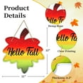 thumbnail image 6 of WaaHome Hello Fall Door Sign 11"x12" Maple Leaf Fall Door Decor Sign Farmhouse Autumn Wreaths for Front Door Hello Fall Hanging Sign Autumn Thanksgiving Decoration, 6 of 8