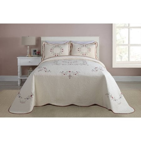 Modern Heirloom Angela Bedpsread King, Cream