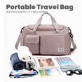 thumbnail image 3 of SAPLIZE Travel Duffle Bag with Independent Shoe Compartment and Wet/Dry Separation Overnight Weekender Duffel Bag Water-Resistant Pink, 3 of 9