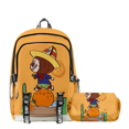thumbnail image 2 of Labu Cartoon Printed Schoolbag, Teenage School Schoolbag Two Piece Set, Breathable Backpack Boys Girls-week, 2 of 4