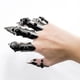 thumbnail image 1 of 5 uds articulaciones de nudillos dedo completo Halloween gótico anillo de dedo completo armadura anillo con bisagras peltre Halloween Cosplay disfraz accesorios negro, 1 of 4