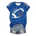 thumbnail image 2 of Blusas de Manga Corta para las Mujeres, Moda Impresa Cuello Redondo Camiseta Superior, Ligero Poliéster Casual, 2 of 5