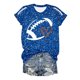 thumbnail image 1 of Fiudx Ofertas Relámpago Blusas de Manga Corta con Cuello Redondo y Estampado a La Moda para Mujer, 1 of 5