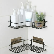 Wattne Bathtub & Shower Organizers with 2 Adhesives, Black