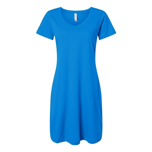 Lat Women's V-Neck Fine Jersey Coverup
