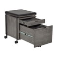thumbnail image 5 of Unique Furniture 2 Drawer Mobile Pedestal with Black Seat in Gray Ash, 5 of 5