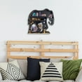 thumbnail image 5 of Elephant Crystal Wall Rack Wooden Wall Rack Crystal Display Storage Rack Hanging Floating Rack, 5 of 6
