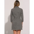 thumbnail image 4 of DARING DIVA 3/4 Sleeve Button Down Denim Shirt Dress L Gray, 4 of 6