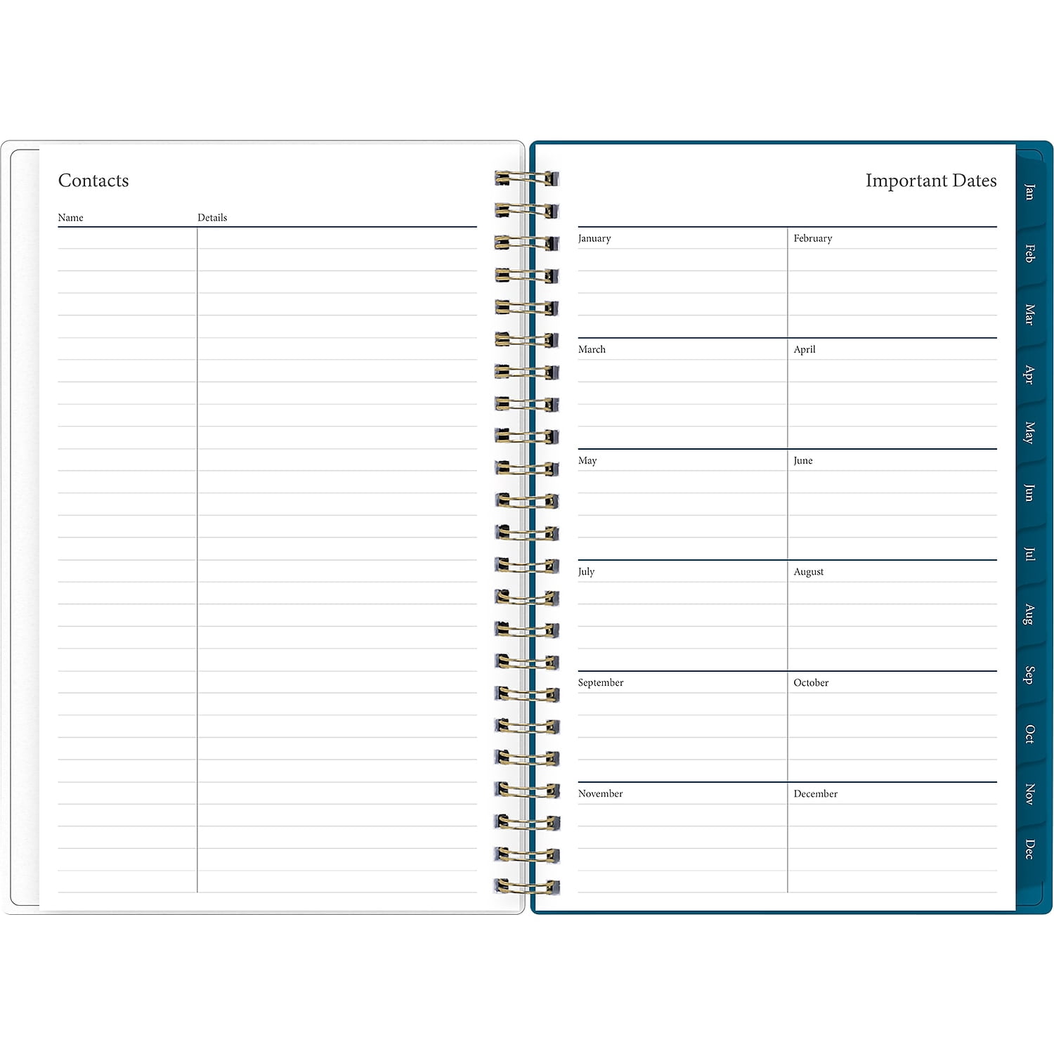 2024 Weekly Monthly Planner, 5x8, by Blue Sky, Bakah Blue