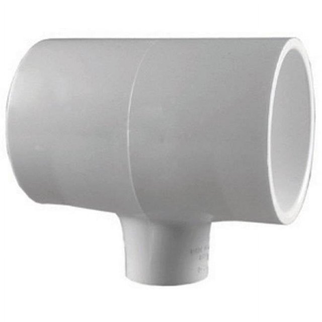 Raccords de Tuyaux en PVC, Tee-Shirt Réducteur, Blanc, 1.5 x 1.5 X.1-In., Slip x Slip x Slip -PVC 02400 5850HA