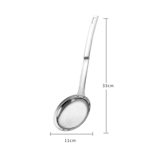 Agiferg Stainless Steel Oil Colander Spoon Multi-functional Filter Spoon Stainless Steel Fine Mesh Wire Oil Skimmer Strainer Net