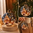 thumbnail image 6 of Clear Acrylic Christmas Snow Globe Ornament, 2D House Scene Ball Pendant for Holiday Tree Decor., 6 of 7