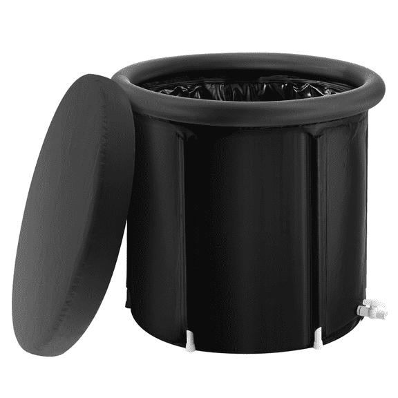 105 Gallon Ice Bath Tub, Portable Cold Plunge Tub with Insulated Cover, Carry Bag and Drain System for Athlete Recovery