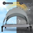 thumbnail image 2 of Cama Elevada para Perros Heeyoo con Dosel Removible Gris, 2 of 7