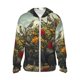 thumbnail image 1 of Fotbe Floral Rhino With Birds Chaqueta con Protección Solar UPF 50+ para Hombre y Mujer, Camisa con Capucha y Bolsillos-Small, 1 of 7