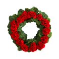 thumbnail image 1 of Nearly Natural W1144 26 in. Geranium Artificial Wreath, 1 of 1