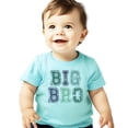 thumbnail image 2 of Cute Big Bro Shirt for Boys Blue and Green Letter Big Brother Sibling T-Shirt Chill Shirt Youth Medium, 2 of 5