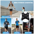 thumbnail image 2 of Weighted Vest 8 Lb Weight Vest for Woman Men Sport Weighted Vest with Reflective Stripe Adjustable Buckle Straps Back Black Mesh Pocket for Strength Training Running, 2 of 7