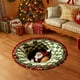 thumbnail image 4 of Alfombra circular navideña | Felpudo navideño con efecto visual 3D | Felpudo absorbente y antideslizante para entrada, baño y cocina | Felpudo de poliéster multicolor de 40 cm, 4 of 5