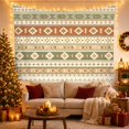 thumbnail image 3 of Geometric Tribal Patterns Against Warm Terracotta Bands Cozy Rustic for Kids Native Pattern Decor Housewarming Gift Tapestry Wall Hanging for Bedroom and Living Room, 3 of 7