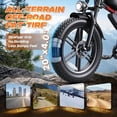 thumbnail image 2 of Large Electric Bicycles for Adult（Age18+）Max 90-Mile Range,750W,27.9MPH,48V 18Ah Battery,7-Speed,20"x4.0"Retro Motorcycle Design Fat Tire Ebike for City Trail Mountain Riding, 2 of 9